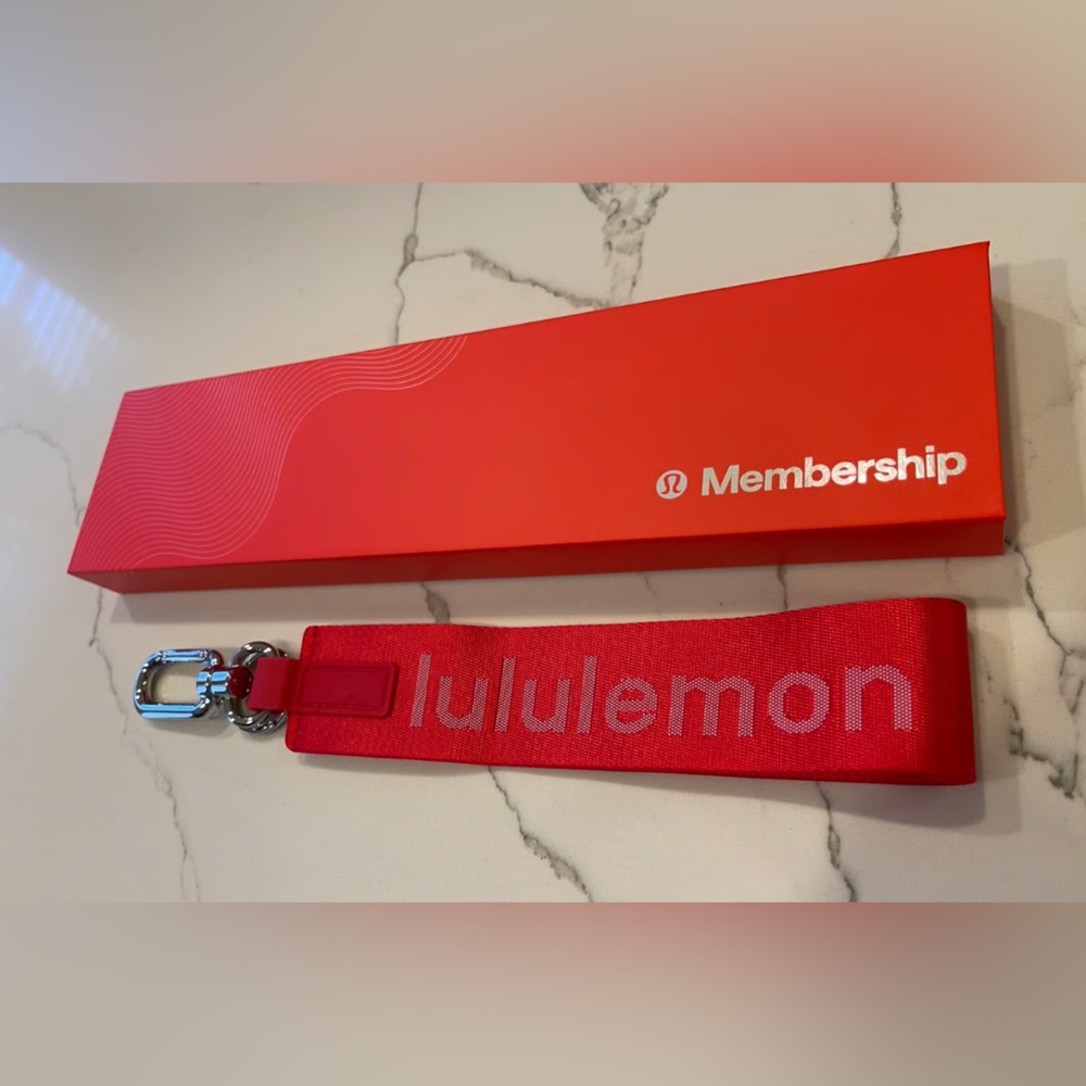 Lululemon Membership Red Never Lost Keychain